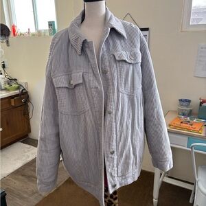 ASOS Women's Light Gray Corduroy Jacket